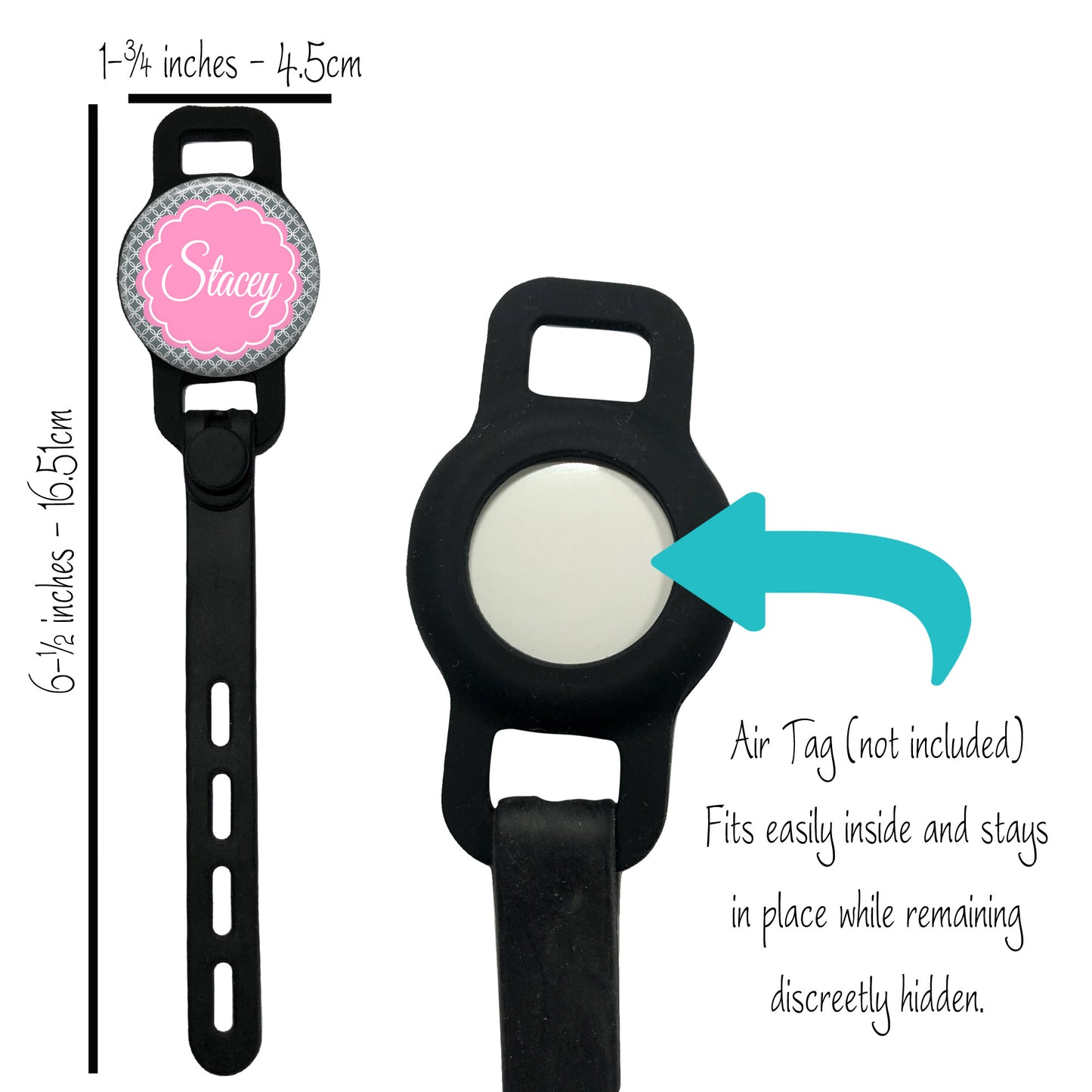 Flower Medallion Yoke Stethoscope Id Name Air Tag Holder Personalized - 12 Colors