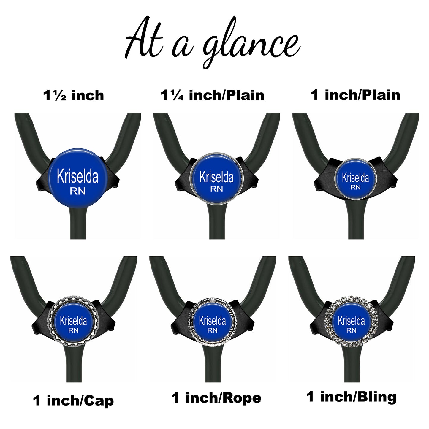 12 Color Yoke Stethoscope Id Name Tag Personalized