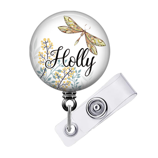 a badge holder with a badge and a badge holder