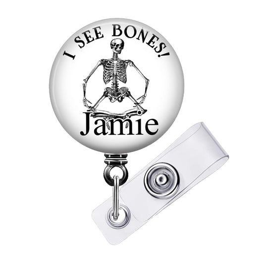 Retractable ID Badge Reel - Custom Nurse & Doctor Badge Holder With Swivel Clip - 048