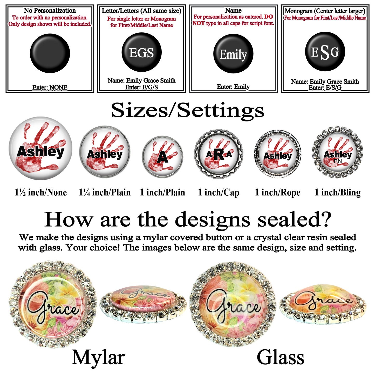 Emergency Handprint Stethoscope Id Name Tag Personalized