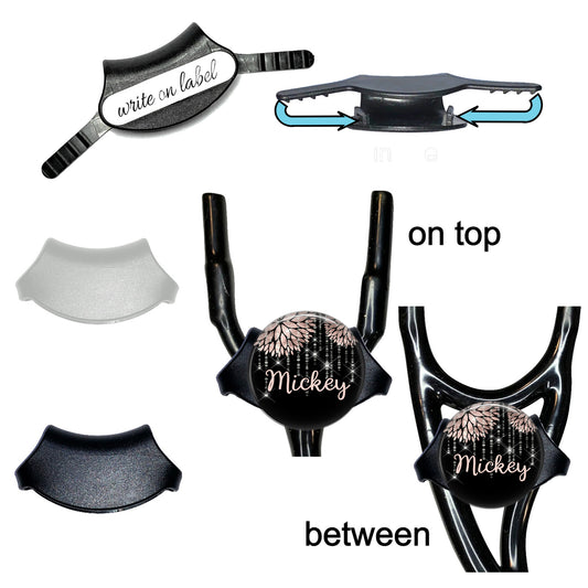 Personalized Stethoscope Name Tag - Rose Gold Floral Yoke Stethoscope ID Tag 506