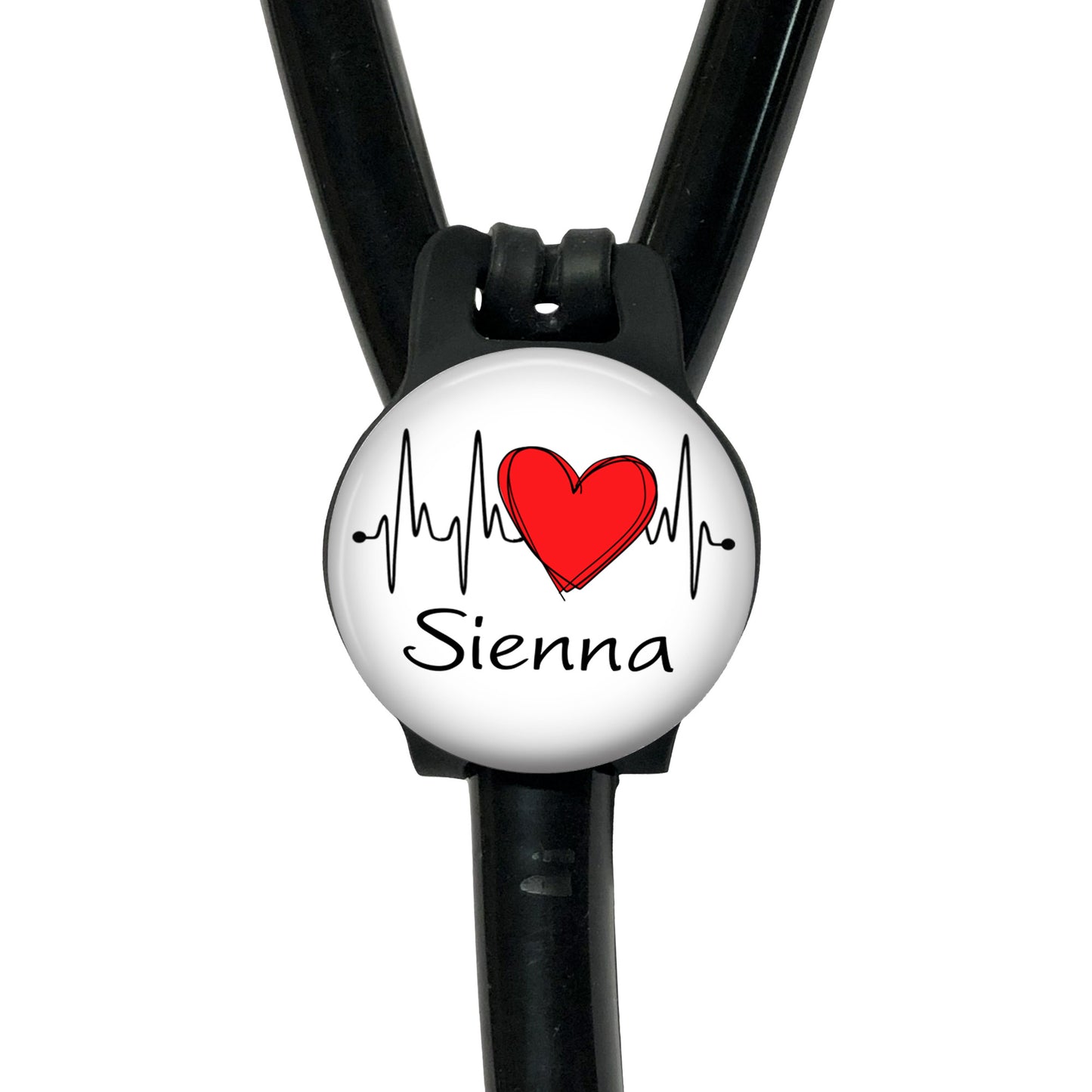 EKG Heart Stethoscope Id Air Tag Holder Personalized - 10 Design Colors