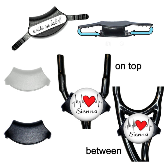 Personalized Stethoscope Tag - Custom Yoke ID Badge with 10 Color Options 515