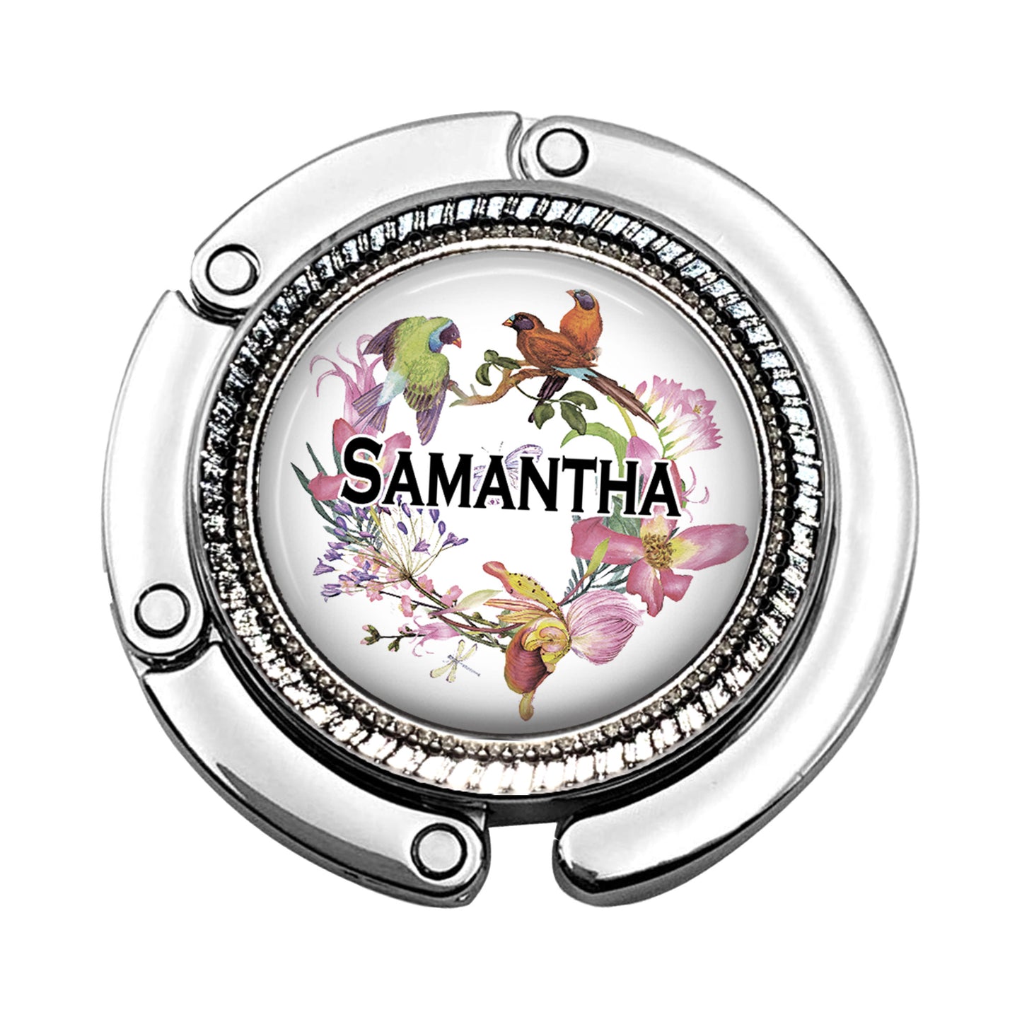 Personalized Purse Hanger – Folding Bag Hook With Non-Slip Magnet for Tables