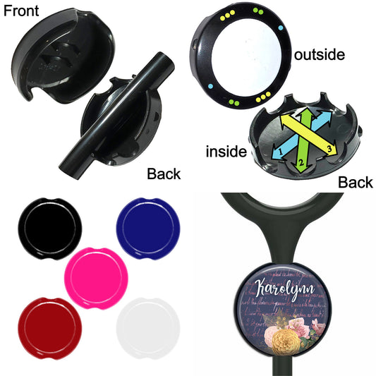 Personalized Stethoscope Name Tag – Floral Custom Stethoscope Tag | Medical ID Badge 721