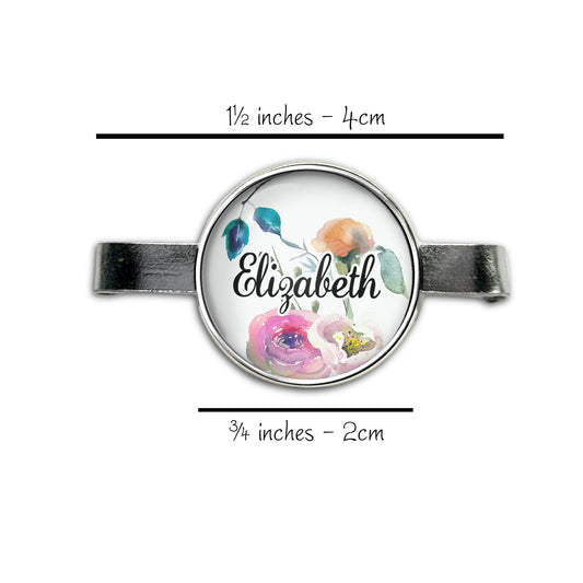 Personalized Stethoscope Tag - Watercolor Floral Charm | Custom Nurse ID Accessory