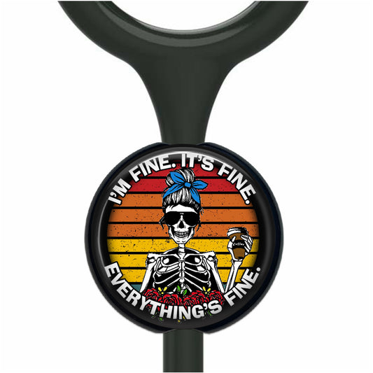 Personalized Stethoscope Tag – Custom Skeleton Medical ID Tags | Nurse Name Tag Charm 901