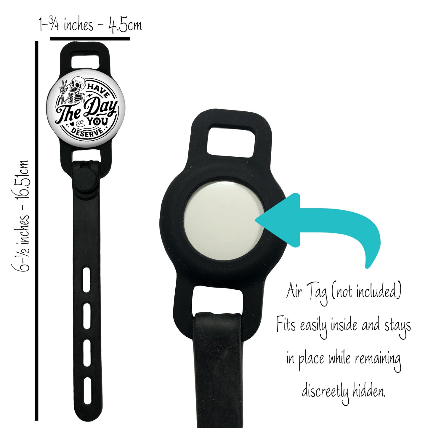 Have the Day You Deserve Skeleton Yoke Stethoscope Id Air Tag Holder