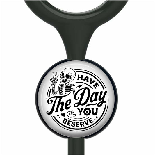 Personalized Stethoscope Id Tag - Custom Skeleton Medical Staff Adjustable Name Tag 902