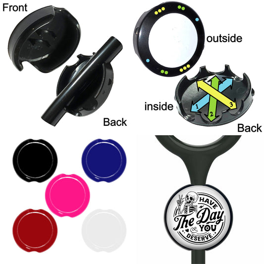 Personalized Stethoscope Id Tag - Custom Skeleton Medical Staff Adjustable Name Tag 902