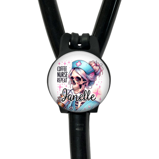 Personalized Stethoscope Tag – Adjustable Silicone Band, Custom Nurse Gift - 906