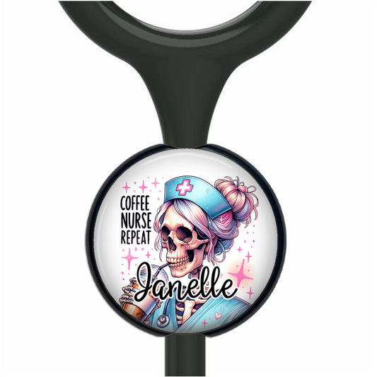 Personalized Stethoscope Tag - Custom Nurse Stethoscope Charm With Medical Name 906