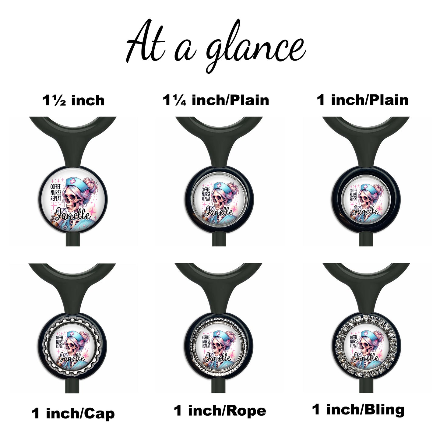 Personalized Stethoscope Tag - Custom Nurse Stethoscope Charm With Medical Name 906