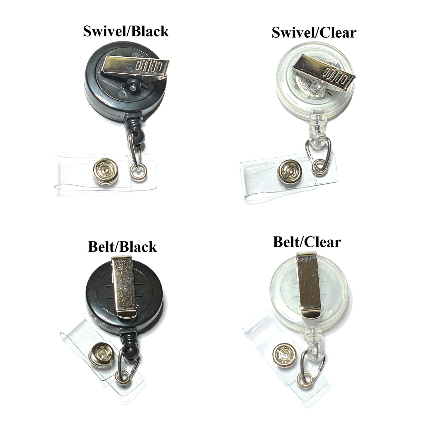 Gold Letters on Brushed Metal Retractable Badge ReelID Badge Reel Holder