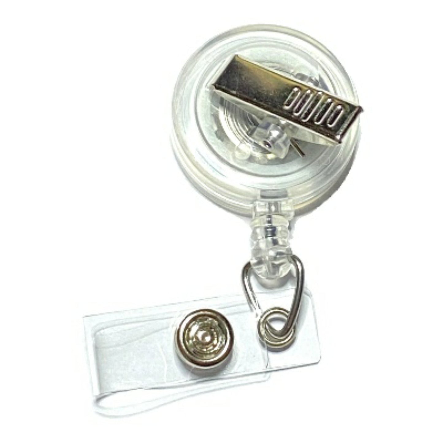 Gold Letters on Brushed Metal Retractable Badge ReelID Badge Reel Holder