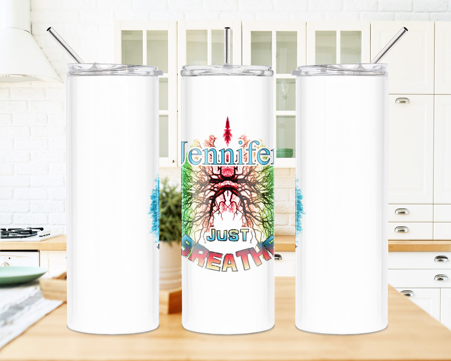 Just Breathe Lungs 20 oz Skinny Tumbler