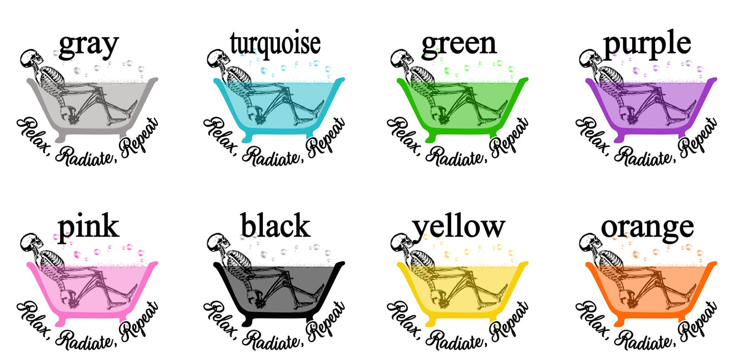 Bathtub Skeleton (8 Colors) 20 oz Skinny Tumbler