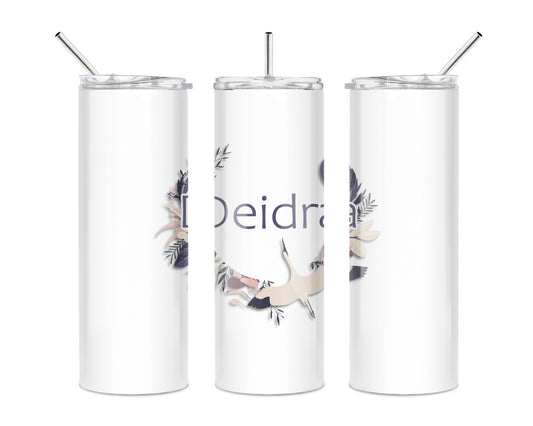 20 Oz Skinny Tumbler | Custom Name Tumbler with Insulated Stainless Steel, Double Wall Design