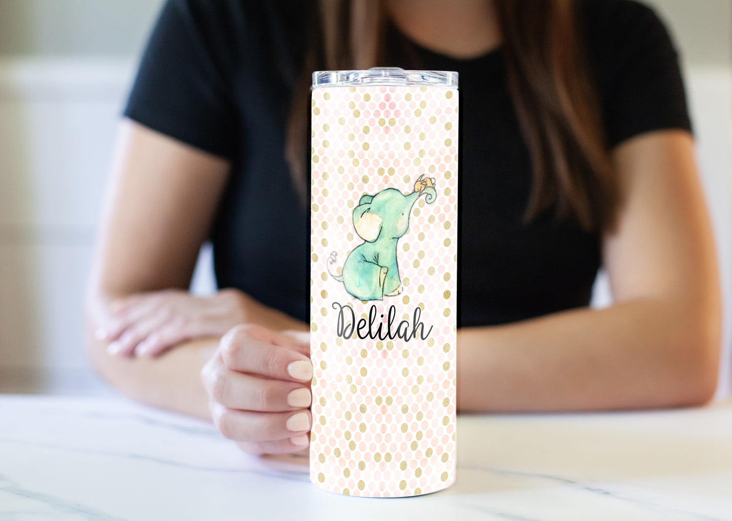 Baby Elephant 20 oz Skinny Tumbler