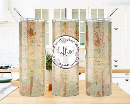 20 Oz Skinny Tumbler - Insulated Stainless Steel Cup With Slip Resistant Base