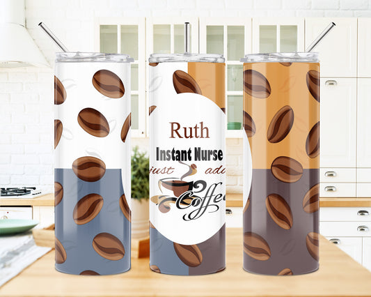 Personalized Skinny Tumbler - 20 Oz Insulated Coffee Cup | Double Wall Insulation