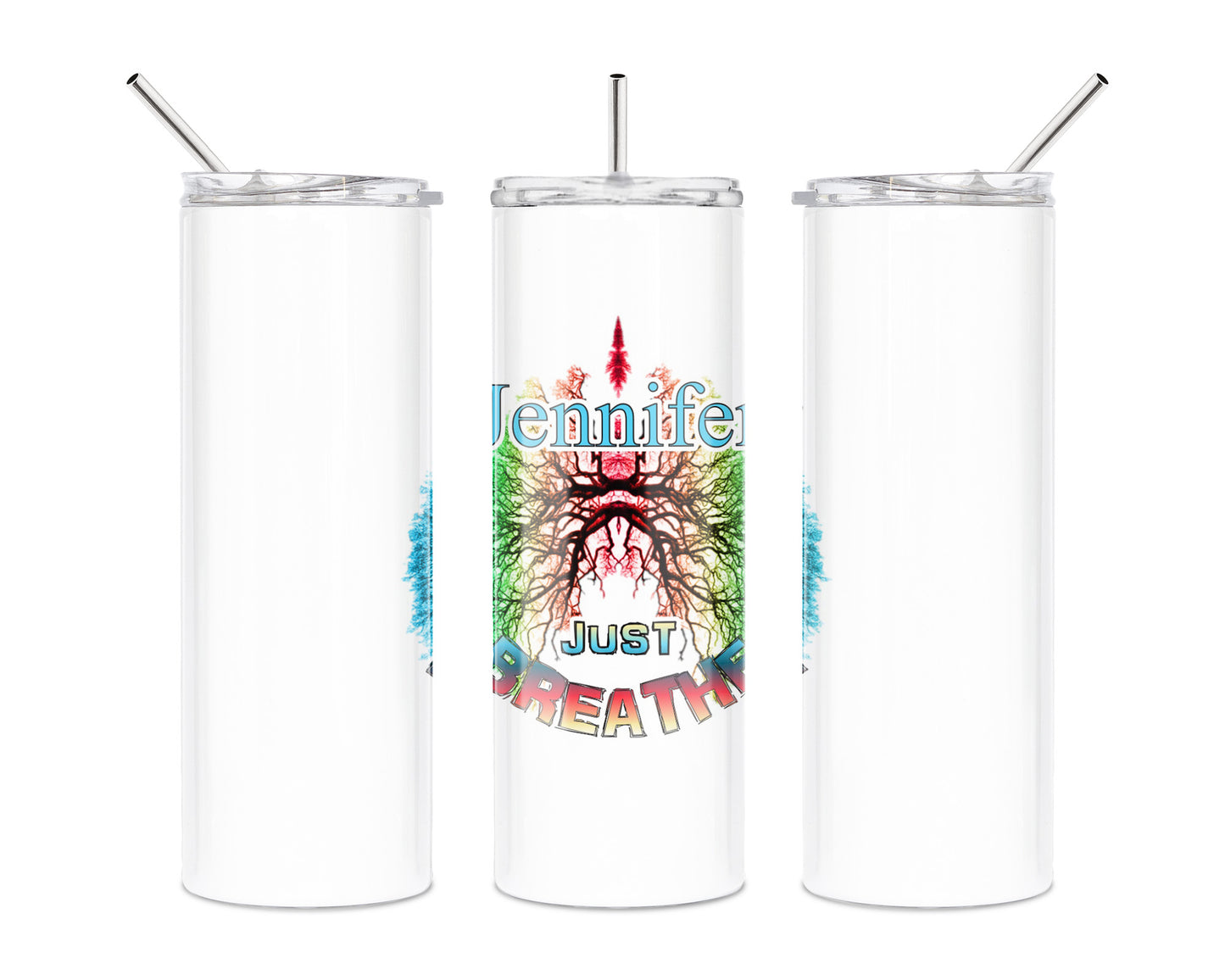 Just Breathe Lungs 20 oz Skinny Tumbler