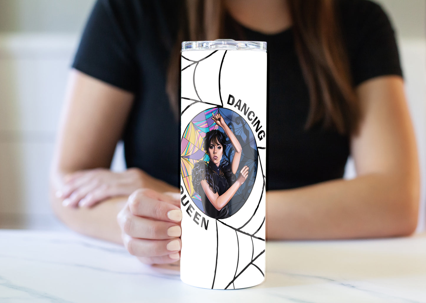Wednesday Addams Dancing Queen 20oz Skinny Tumbler