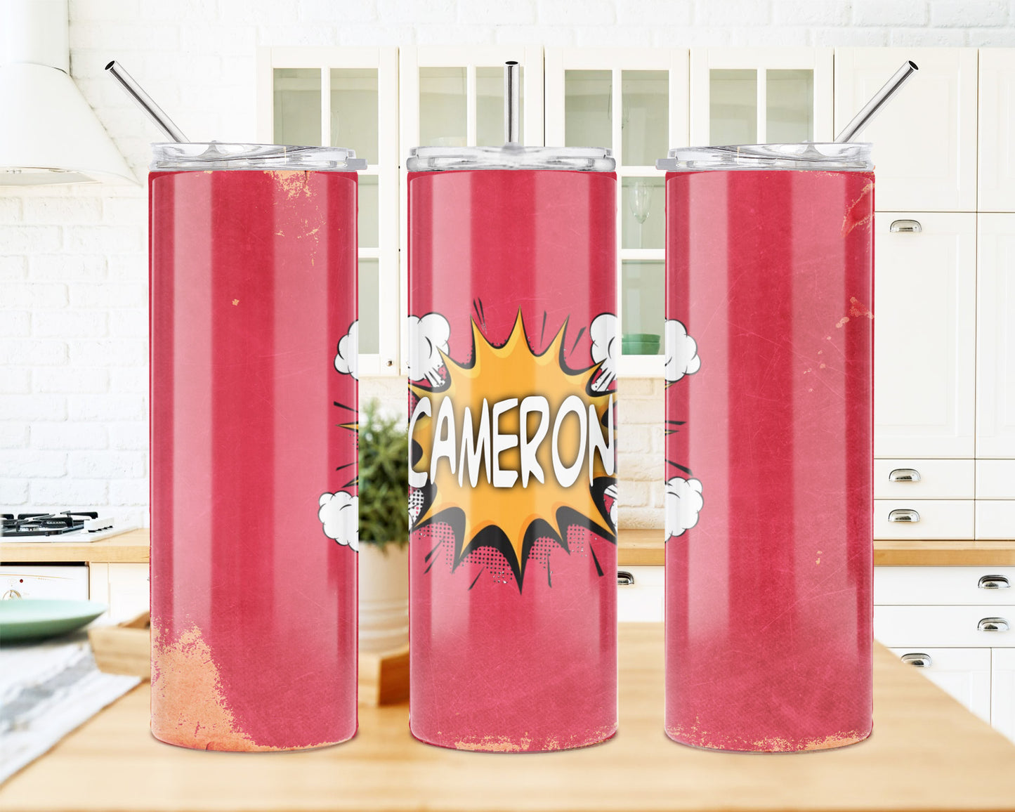 Comic Book 20 oz Skinny Tumbler