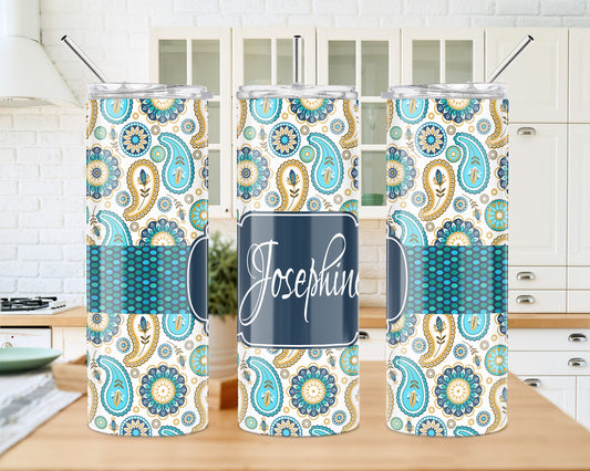 20 Oz Skinny Tumbler - Personalized Stainless Steel Vacuum Insulated Cup