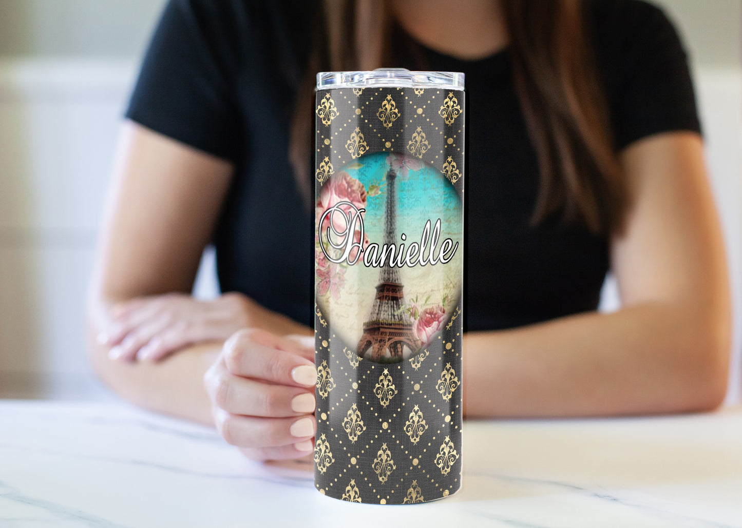 Paris Eiffel Tower 20 oz Skinny Tumbler