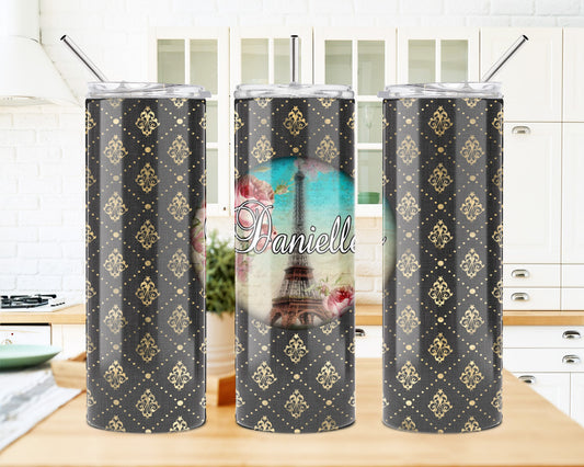 Paris Eiffel Tower 20 oz Skinny Tumbler