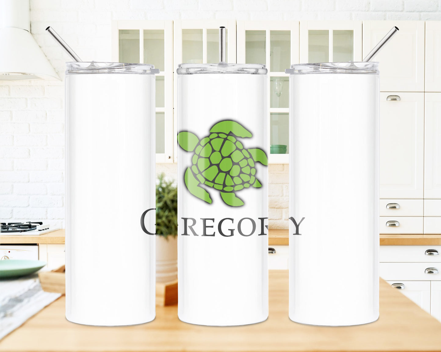 Green Sea Turtle 20 oz Skinny Tumbler
