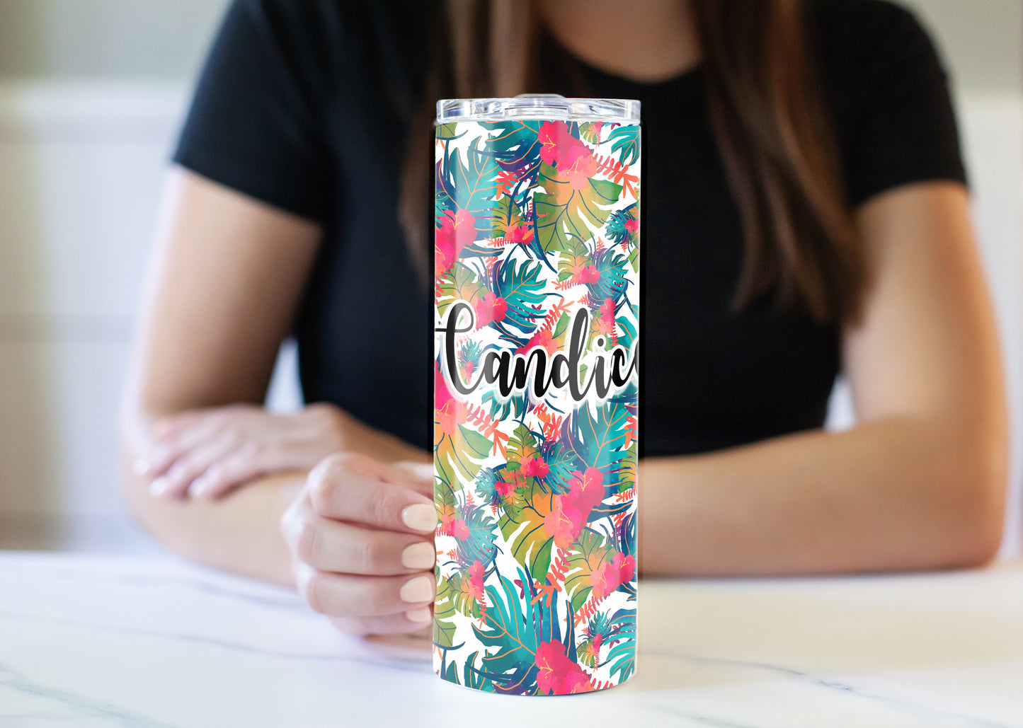 Tropical Ferns 20 oz Skinny Tumbler