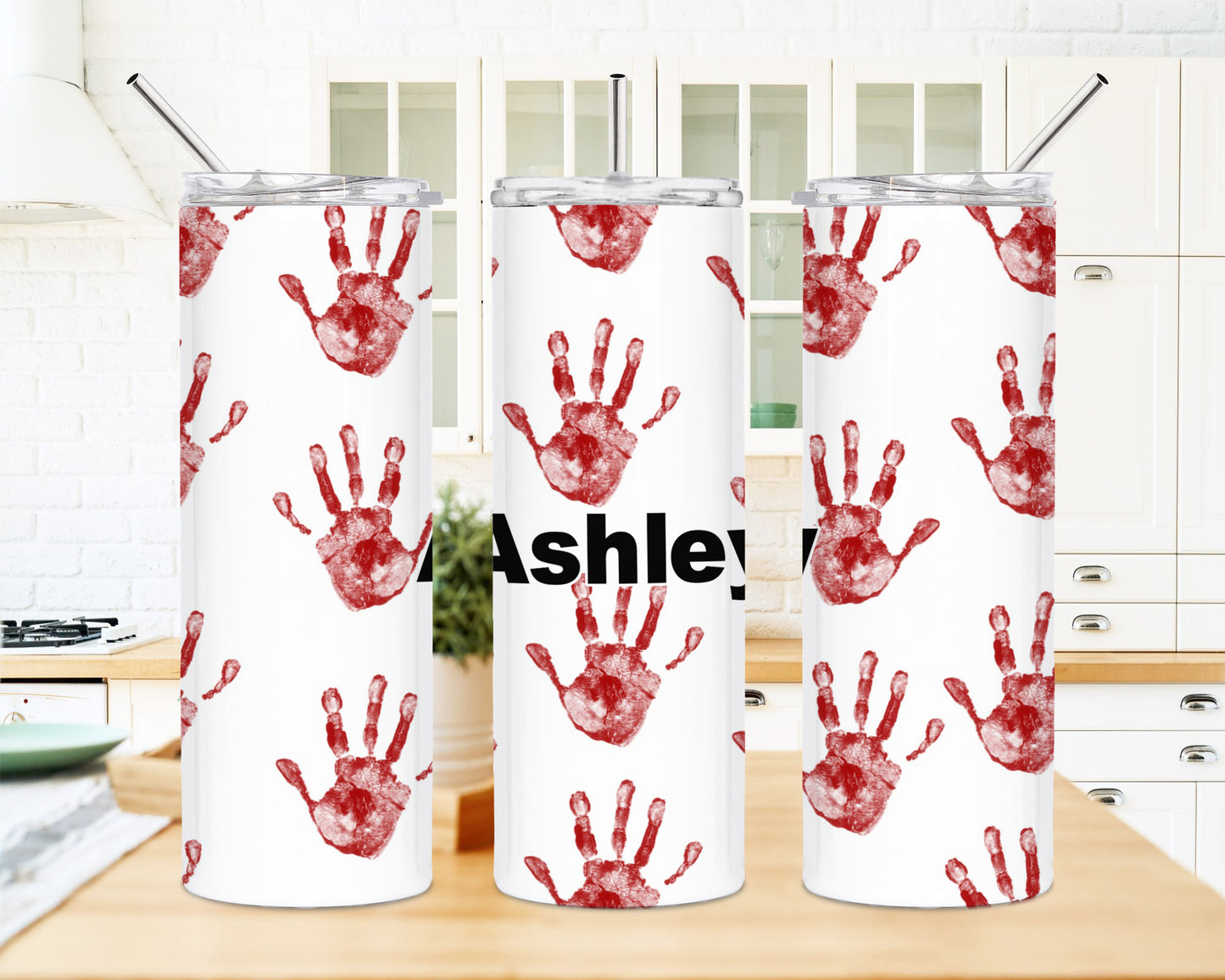 ER Bloody Handprint 20 oz Skinny Tumbler