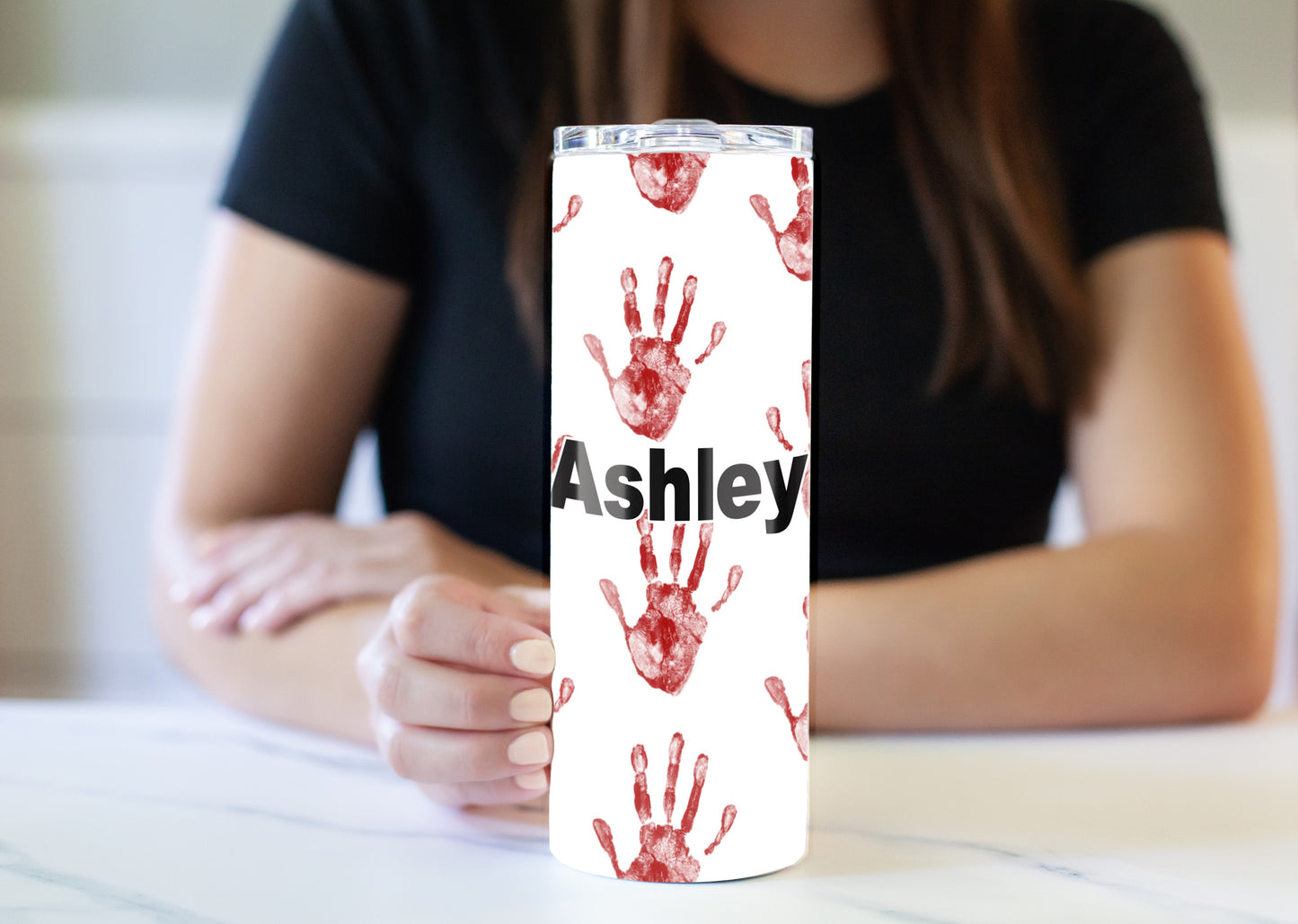 ER Bloody Handprint 20 oz Skinny Tumbler