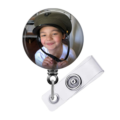 Retractable ID Badge Holder - Custom Photo Badge Reel for Nurses & Doctors