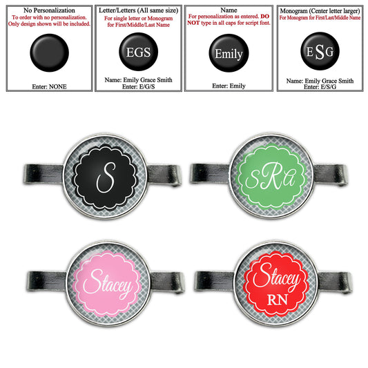 Personalized Stethoscope Tag - Floral Design Charm | Custom Nurse Gift - 008