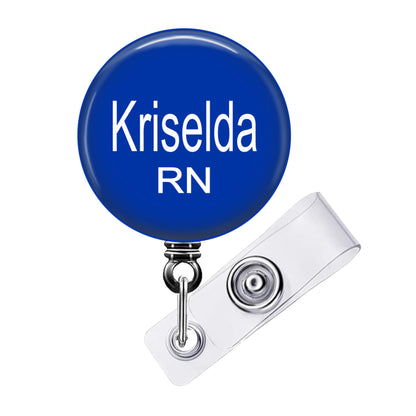 Retractable ID Badge Reel - Custom Nurse Badge Reel Holder with Swivel Clip - 009