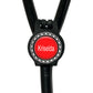 A black stethoscope with a red circular badge that says "Krisela".