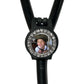 A black stethoscope with a personalized photo of a smiling young boy on the front.