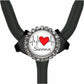 A personalized name badge with a stethoscope and a heart symbol.