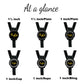 Gold on Black Yoke Stethoscope Id Name Air Tag Holder Personalized