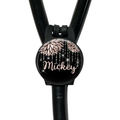 Personalized Stethoscope Tag – Rose Gold Medical ID Tag with Adjustable Silicone Band - 506
