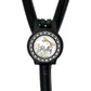 A black stethoscope with a round badge featuring a butterfly and the name "Holly" written on it.