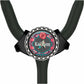 A black stethoscope with a colorful, decorative design on the front.