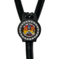 A black rubber strap with a circular design featuring a skeleton wearing a blue hat and the text "I'm fine, it's fine" around the edge.