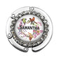Personalized Flowers and Birds Purse Hanger Bag Hanger for Table or Desk