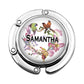 Personalized Flowers and Birds Purse Hanger Bag Hanger for Table or Desk