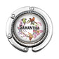 Personalized Flowers and Birds Purse Hanger Bag Hanger for Table or Desk